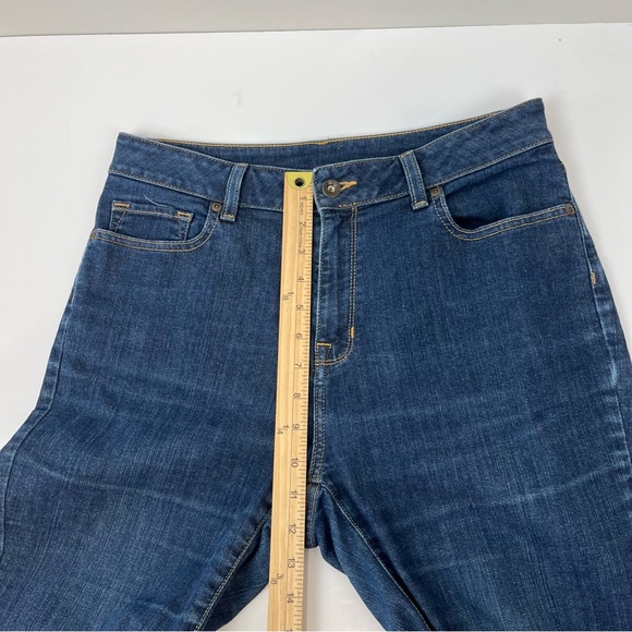 L.L. Bean Classic Fit Dark Straight Leg Blue Jeans Women’s Size 10 - Picture 12 of 13